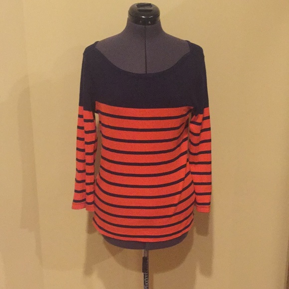 J. Crew Tops - Striped boat neck shirt